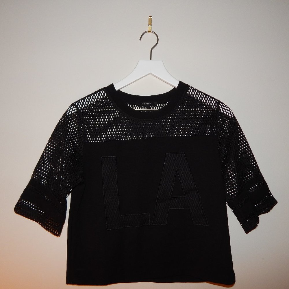 Black Mesh Top